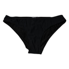Schwarzer Slip aus Nylon-Stretch mit mittlerer Taille