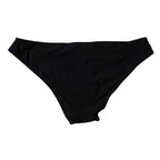Schwarzer Slip aus Nylon-Stretch mit mittlerer Taille