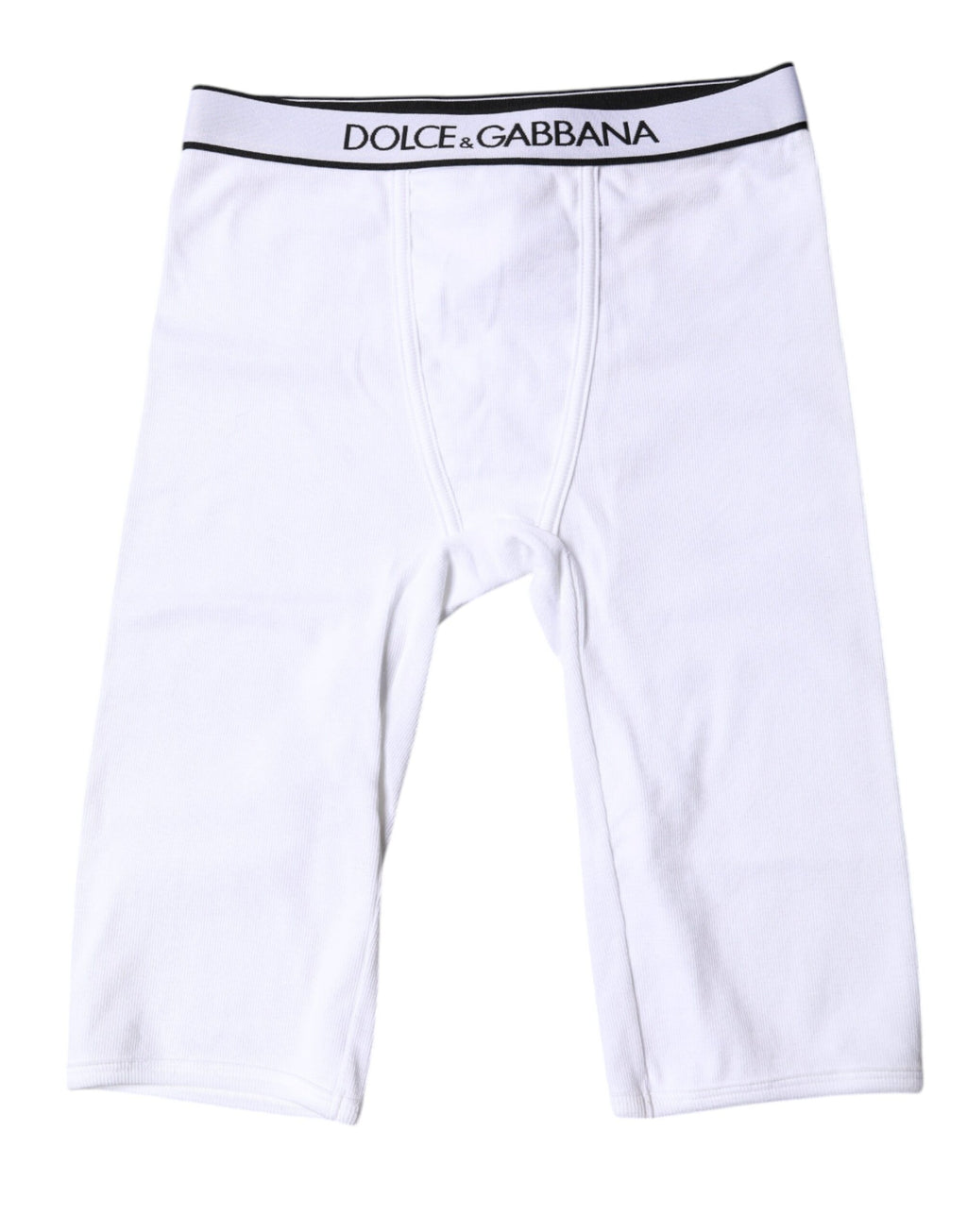 Weiße Logo Baumwolle Cropped Tights Unterwäsche