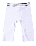 Weiße Logo Baumwolle Cropped Tights Unterwäsche