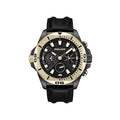 Black Artificial Leather Dress Watch