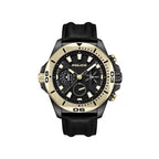Black Artificial Leather Dress Watch