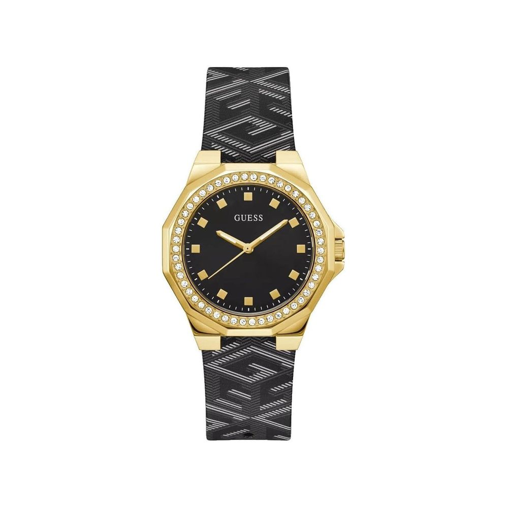Black Leather Dress Watch