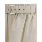 Cream Wide Long Skirt