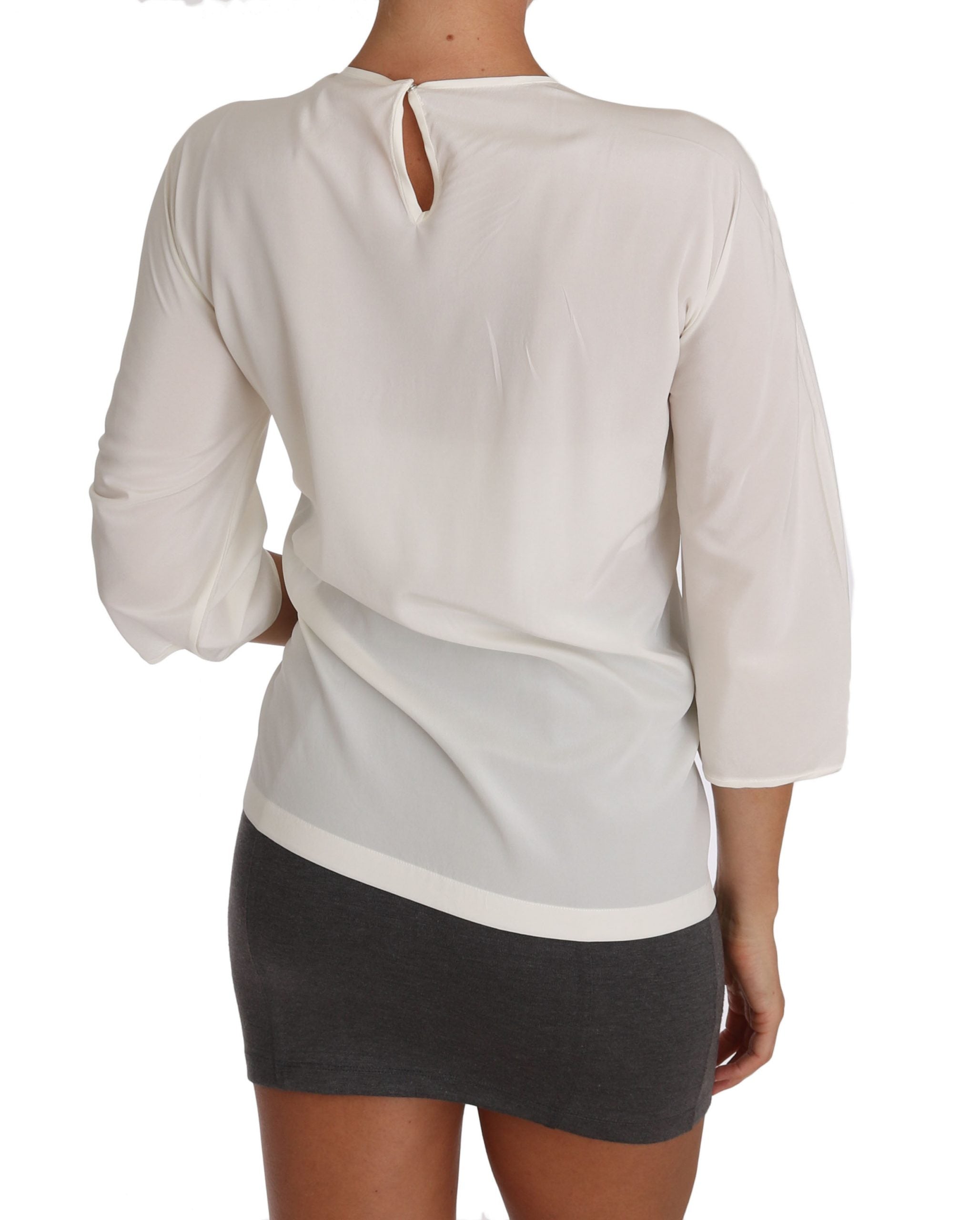 Weiße Seide #dgfamily Bluse T-Shirt