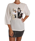 Weiße Seide #dgfamily Bluse T-Shirt