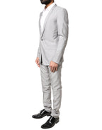 Light Gray Wool GOLD 2 Piece Formal Suit