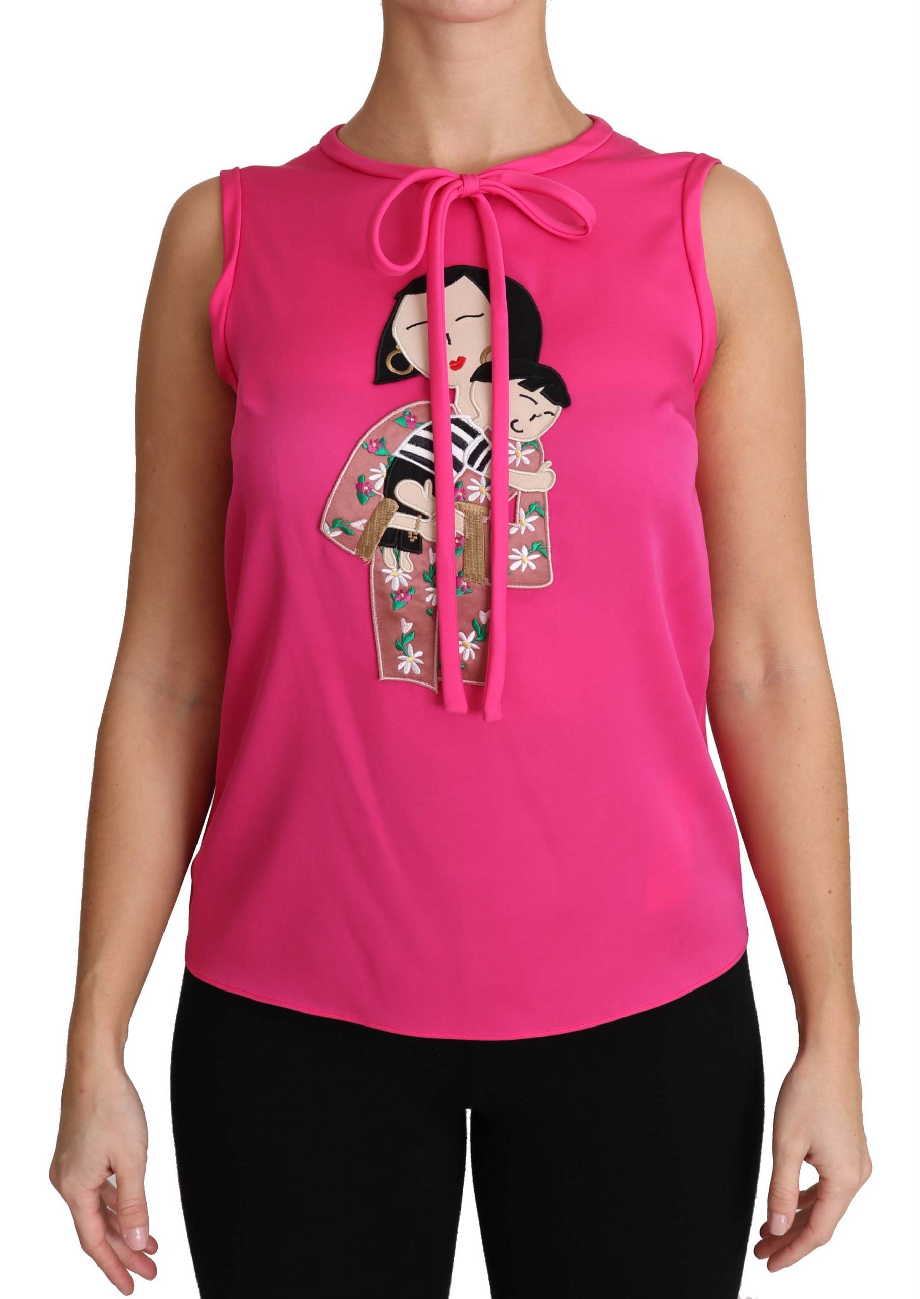 Pink Family Seiden-Tanktop Mama Bluse Top Shirt
