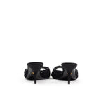 Black Cotton Mules