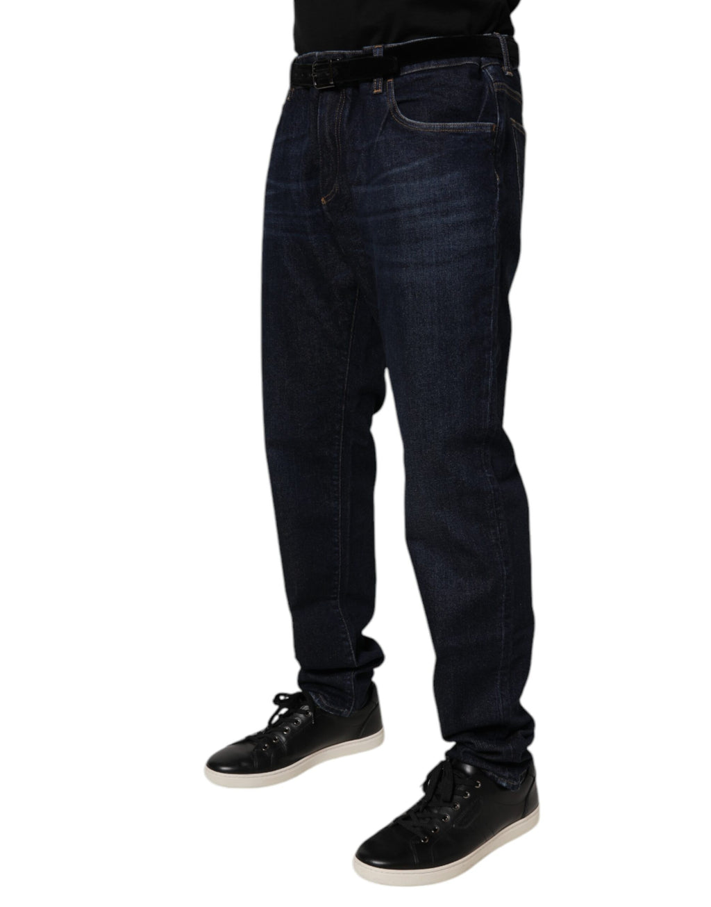 Dunkelblaue Stretch-Skinny-Jeans aus Baumwolle