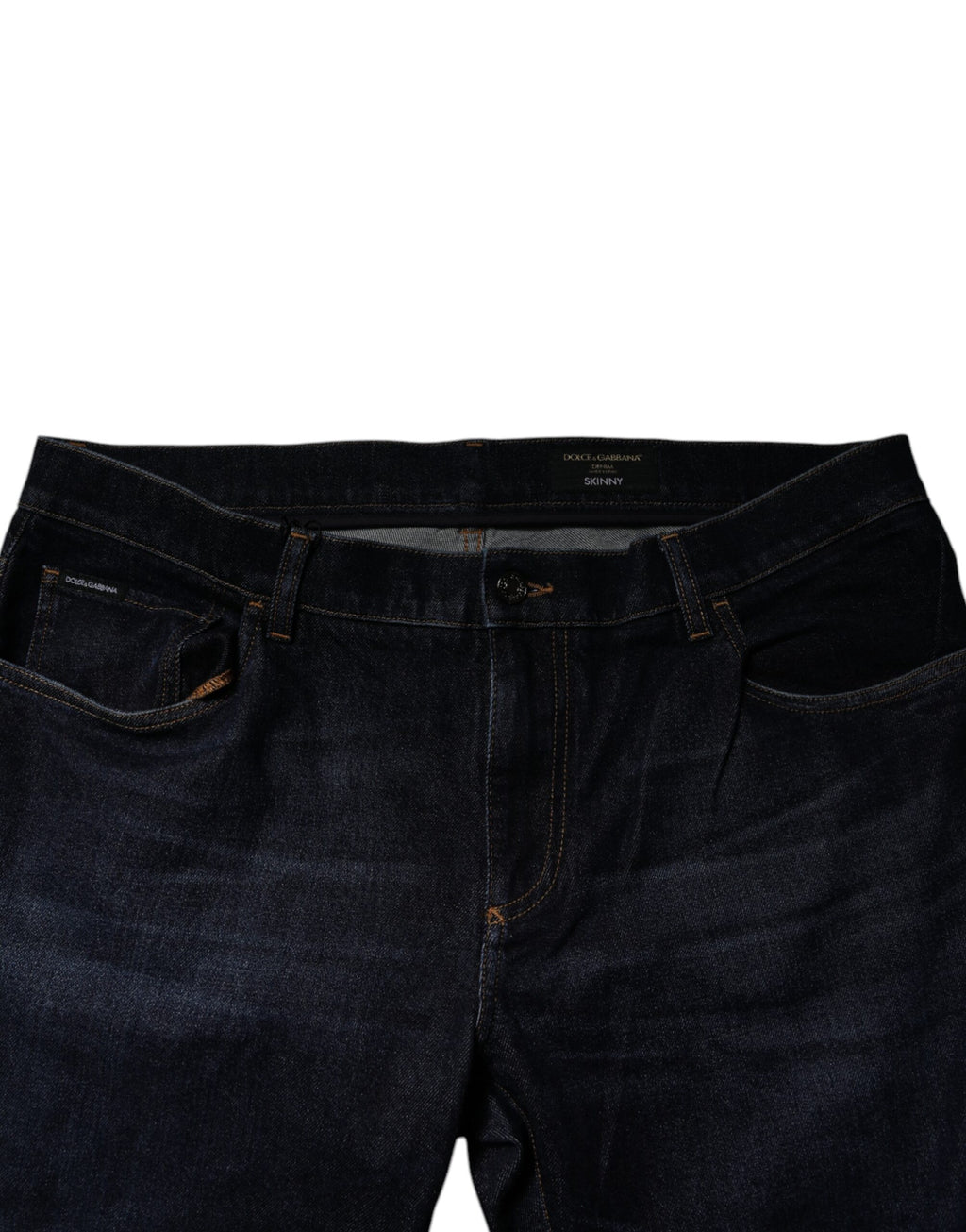 Dunkelblaue Stretch-Skinny-Jeans aus Baumwolle