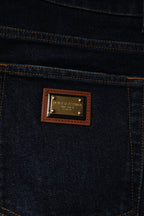 Dunkelblaue Stretch-Skinny-Jeans aus Baumwolle