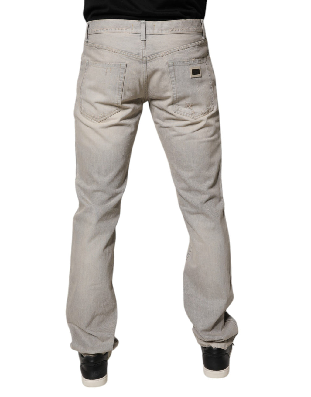 Helle graue Skinny Jeans aus Baumwolle