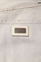 Helle graue Skinny Jeans aus Baumwolle