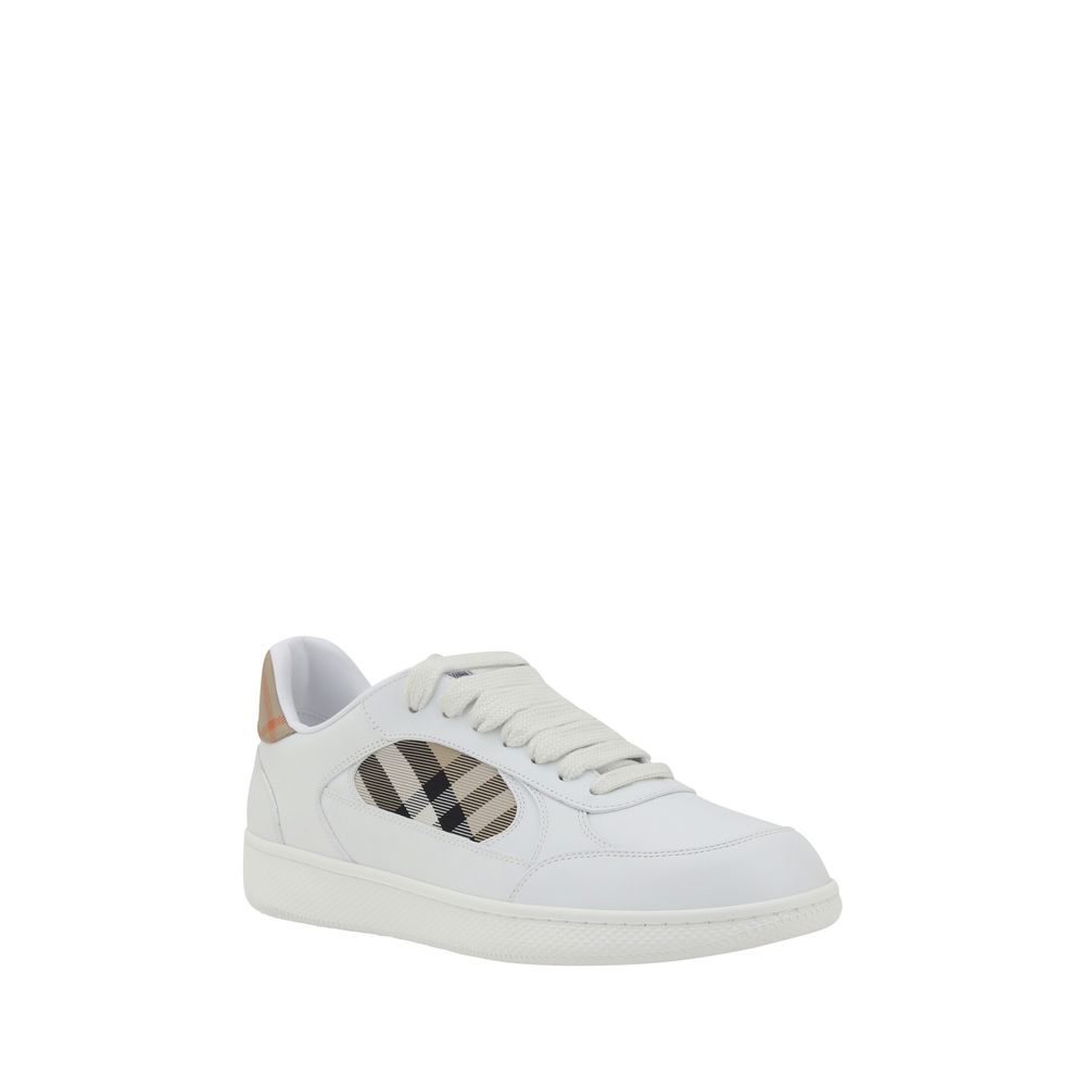 Weiße Kalbsleder Bos Taurus Low Top Sneakers