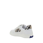 Weiße Kalbsleder Bos Taurus Low Top Sneakers
