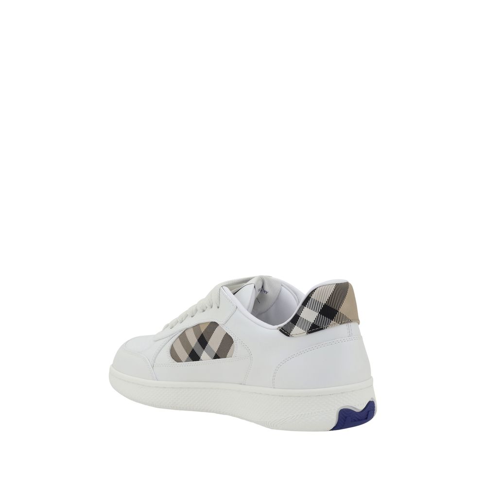 Weiße Kalbsleder Bos Taurus Low Top Sneakers