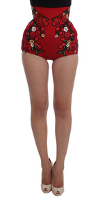 Rote Seidenrosen Sizilien Shorts