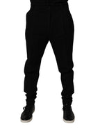 Schwarze Stretch-Skinny-Hose aus Baumwolle