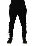 Schwarze Stretch-Skinny-Hose aus Baumwolle