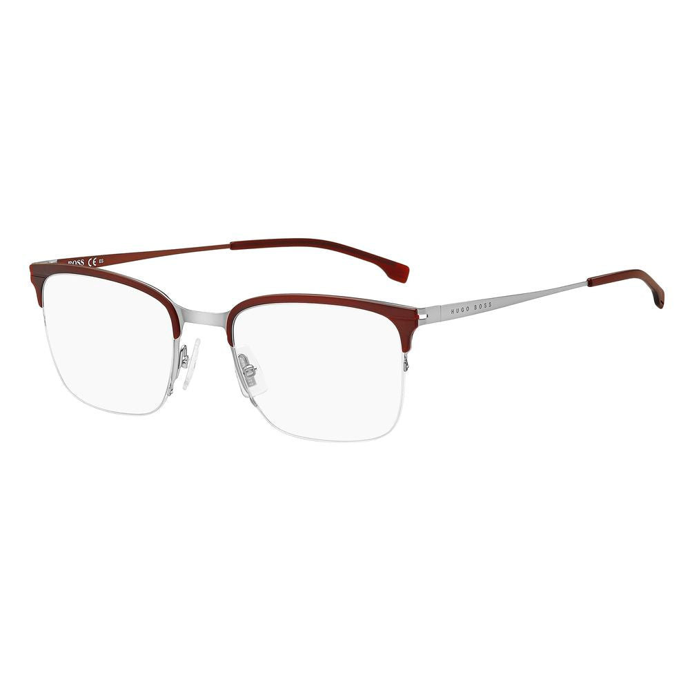 Burgunderfarbene Metallbrille (Gestell)
