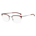 Burgunderfarbene Metallbrille (Gestell)
