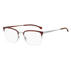 Burgunderfarbene Metallbrille (Gestell)