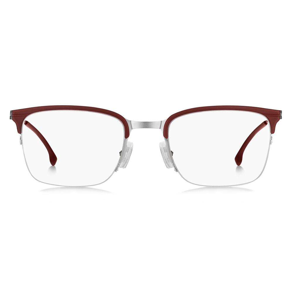 Burgunderfarbene Metallbrille (Gestell)