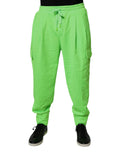 Neon Green Cargo Jogger Herren Sweatpants Hose
