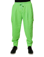 Neon Green Cargo Jogger Herren Sweatpants Hose