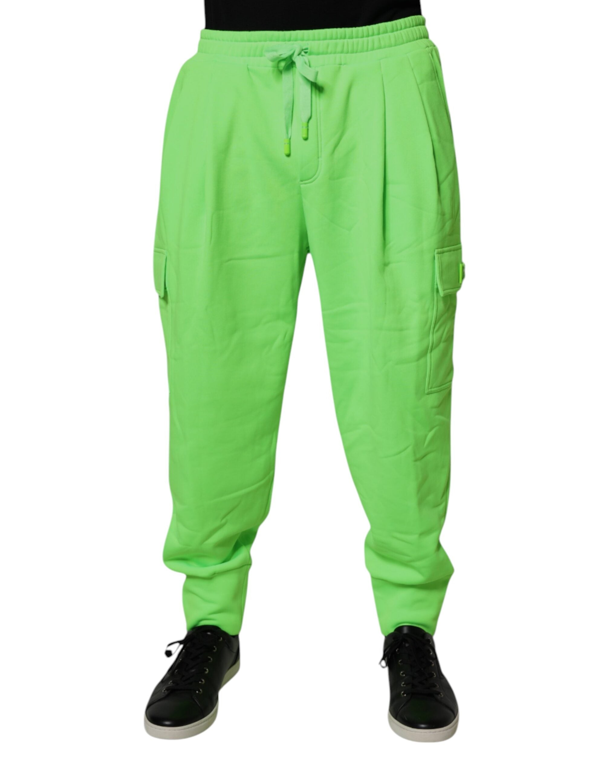 Neon Green Cargo Jogger Herren Sweatpants Hose