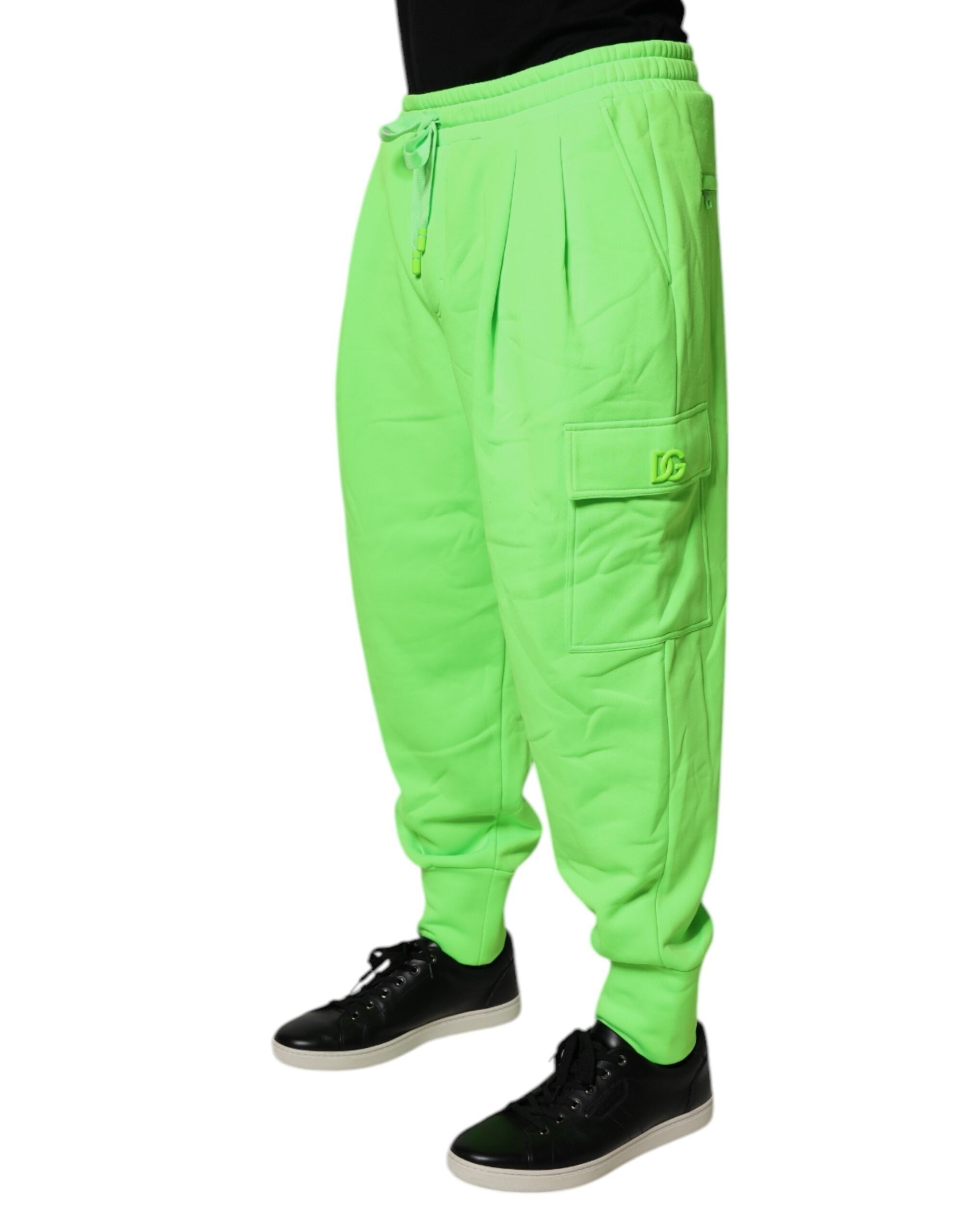 Neon Green Cargo Jogger Herren Sweatpants Hose
