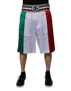Multicolor Italy Polyester Bermuda Shorts