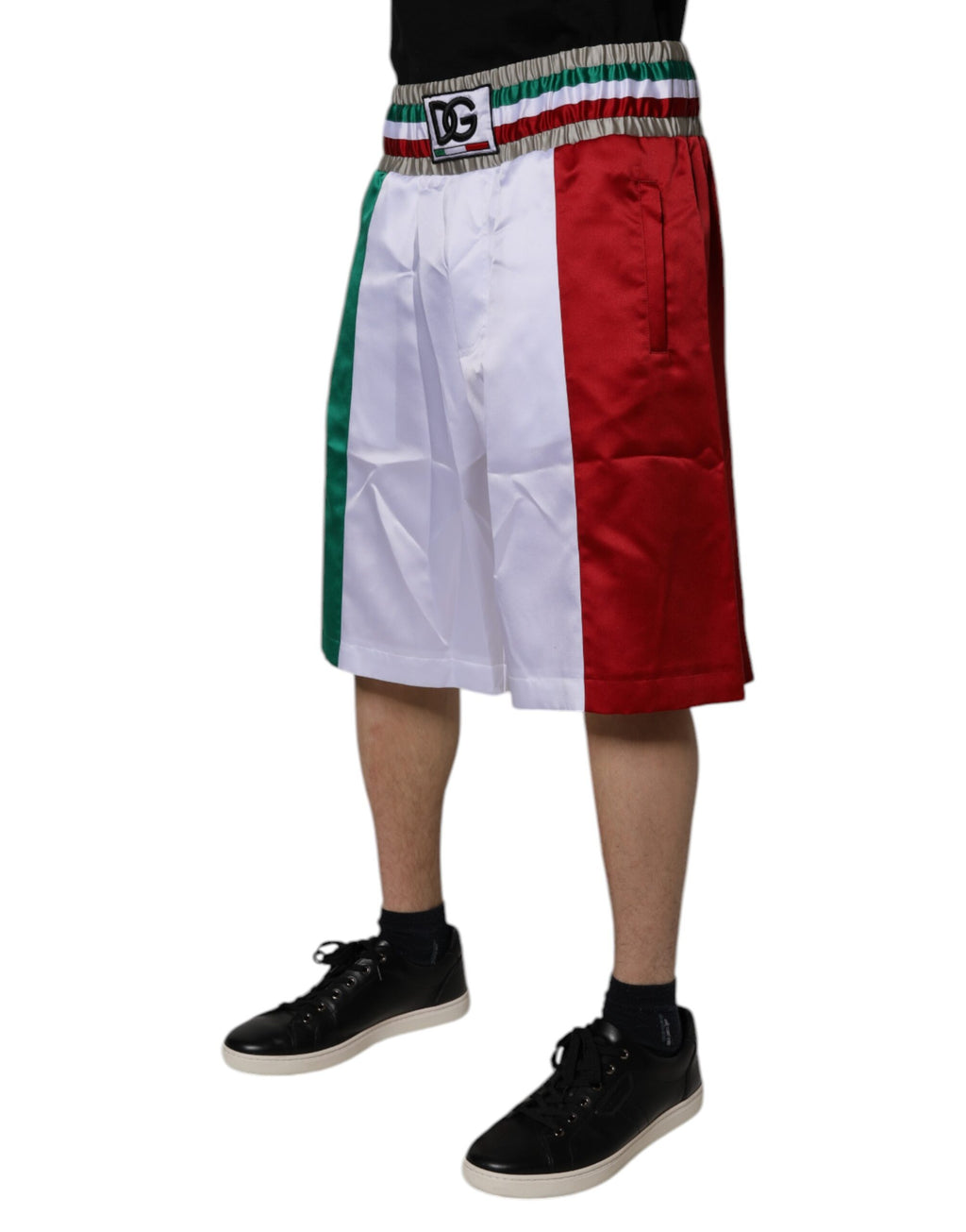 Multicolor Italy Polyester Bermuda Shorts