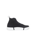 Schwarze High-Top-Sneaker aus Wildleder