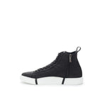 Schwarze High-Top-Sneaker aus Wildleder