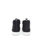 Schwarze High-Top-Sneaker aus Wildleder
