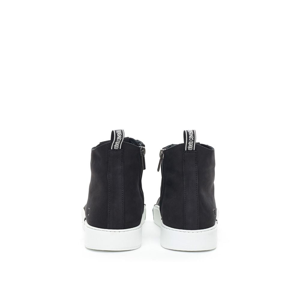 Schwarze High-Top-Sneaker aus Wildleder