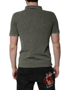 Polohemd mit Army-Green-Logo und Plakette aus Baumwolle