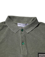 Polohemd mit Army-Green-Logo und Plakette aus Baumwolle