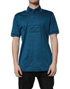 Herren Polo-Shirt aus Baumwolle mit blauem Logo