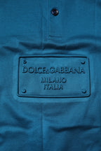 Herren Polo-Shirt aus Baumwolle mit blauem Logo