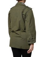 Military Green Queen Embellished Coat Jacket