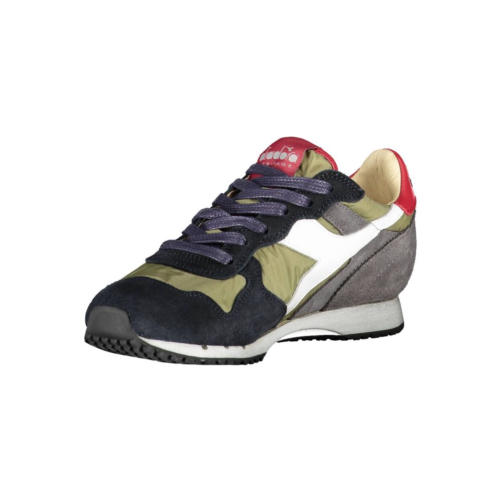 Grüner Leder-Sneaker für Damen