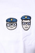 White #DGFamily Cotton Crew Neck T-shirt