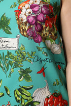Buntes ärmelloses Seidentop mit Blumenmuster