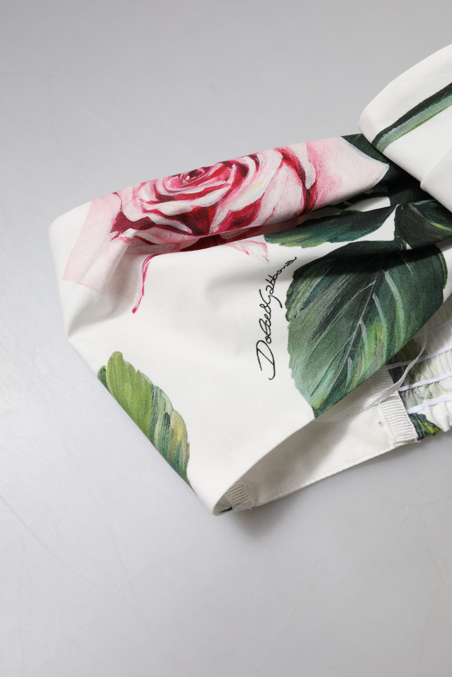 Weißes Bustier-Korsett-Oberteil mit Blumenmuster