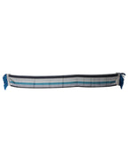 Multicolor Stripes Silk Fringes Neck Foulard Scarf