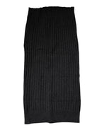 Black Cashmere Knitted Neck Warmer Foulard Scarf