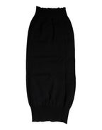 Black Cashmere Knitted Neck Warmer Foulard Scarf